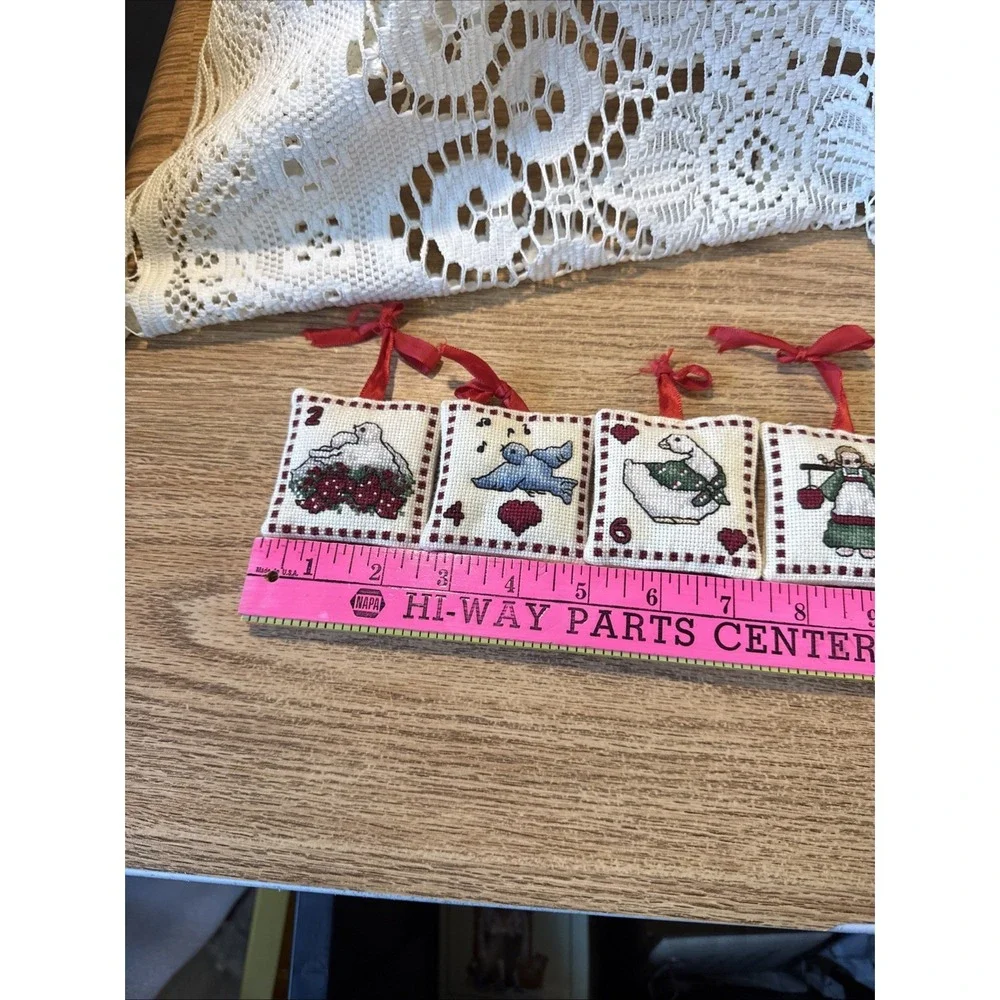 Twelve Days of Christmas cross-stitch ornaments - Picture 8 of 9